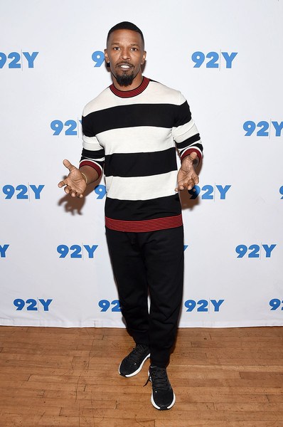 Men’s Fashion Flash: Jamie Fox’s 92nd Street Y Event Alexander McQueen Striped Sweater