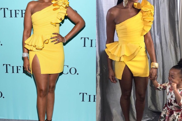 Who Wore it Better? Jennifer Hudson vs. Alesha Dixon in DSquared2’s Yellow Colby One Shoulder Ruffle Dress