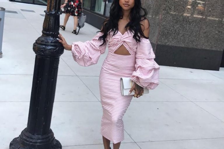 Splurge: Karrueche Tran’s Time Inc. Empowerment Event Asilio Candy Eyed Dress