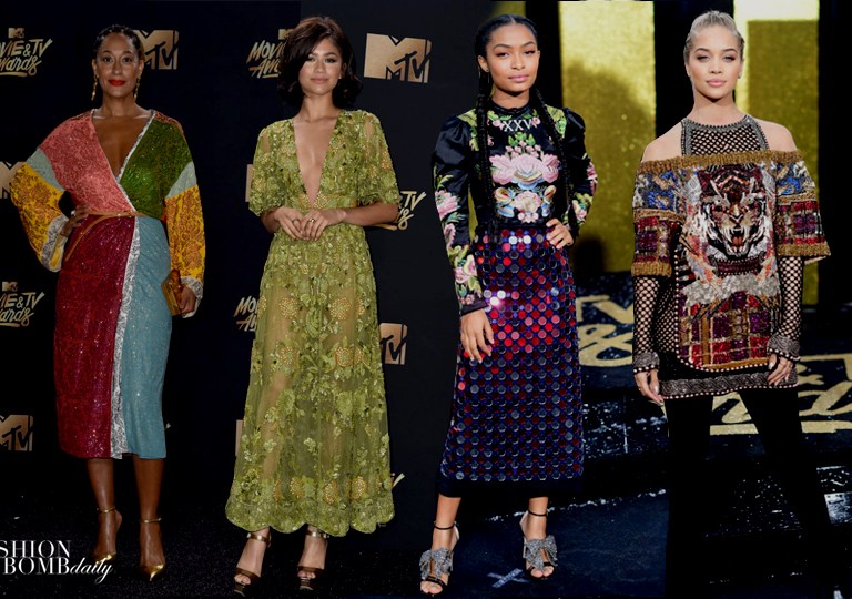 On the Scene: The 2017 MTV Movie & TV Awards with Tracee Ellis Ross in Rosie Assoulin, Zendaya in Zuhair Murad, Yara Shahidi in Gucci, and More!