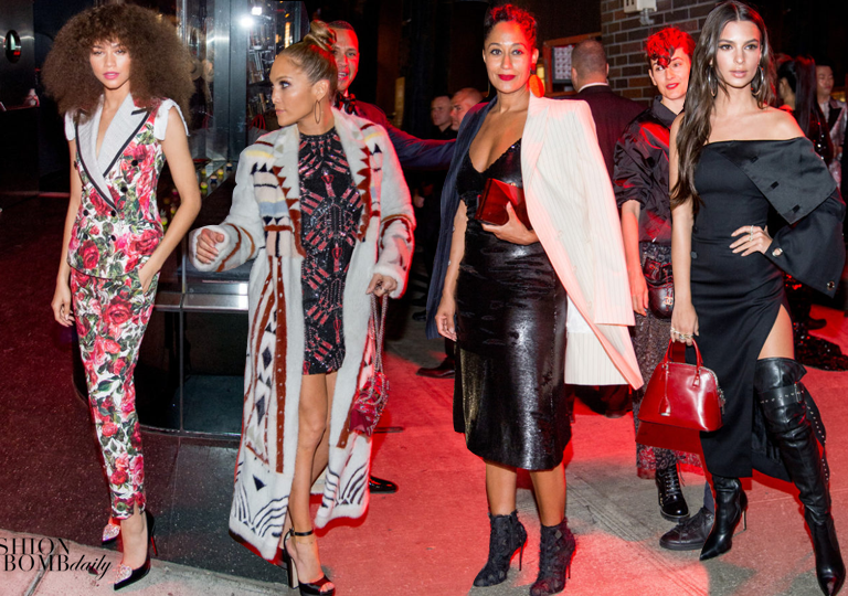 On the Scene: The 2017 Met Gala Afterparties with Zendaya in Dolce & Gabbana, Tracee Ellis Ross in Off-White, Jennifer Lopez in Valentino, and More!