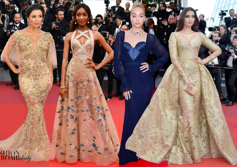 On the Scene: <em>The Killing Of A Sacred Deer</em> 70th Annual Cannes Film Festival Screening with Eva Longoria in Marchesa, Jourdan Dunn and Sonam Kapoor in Elie Saab Couture , Jasmine Sanders in Ulyana Sergeenko, and More!