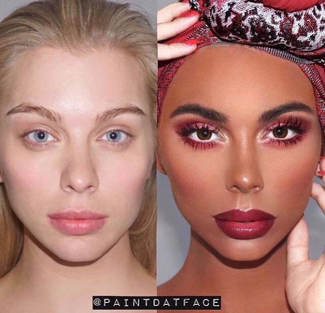 LA Makeup Artist @PaintDatFace Sparks Outrage After Posting Image Of White Model In Blackface