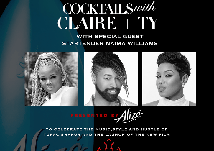 Join Us On Facebook Live Tonight at 7pm! All Eyez on Me Conversations and Cocktails with Claire and Ty Hunter, Sponsored by Alize