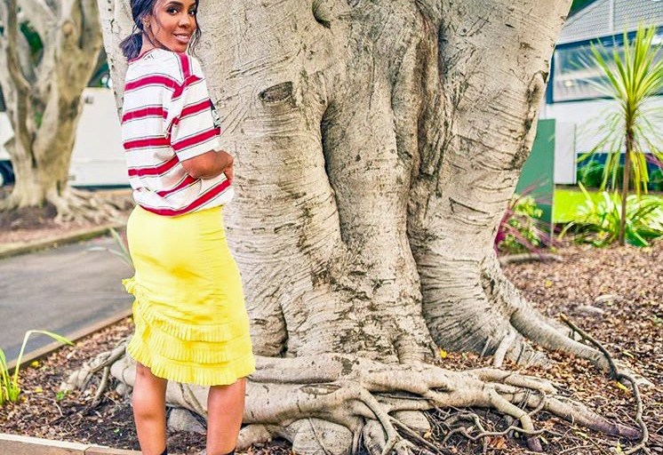 Splurge: Kelly Rowland’s Instagram Oscar Tiye Suede Asra Symmetrical Lines Open Toe Booties