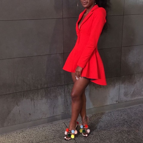 Bomb Product of the Day: Grayscale’s Red Hi/Lo Blazer Dress