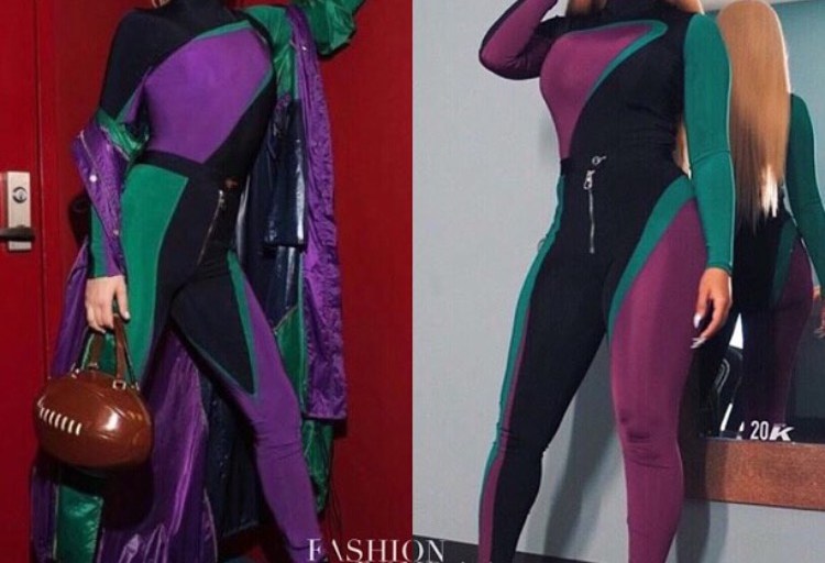 Who Wore It Better: Lady Gaga vs Cardi B In Versace’s Spring 2017 Multicolor Paneled Jumpsuit
