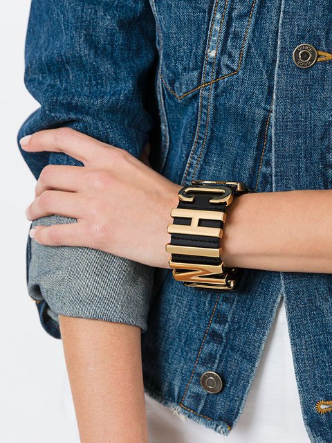 Bomb Product of The Day: Moschino’s Logo Leather Bracelet