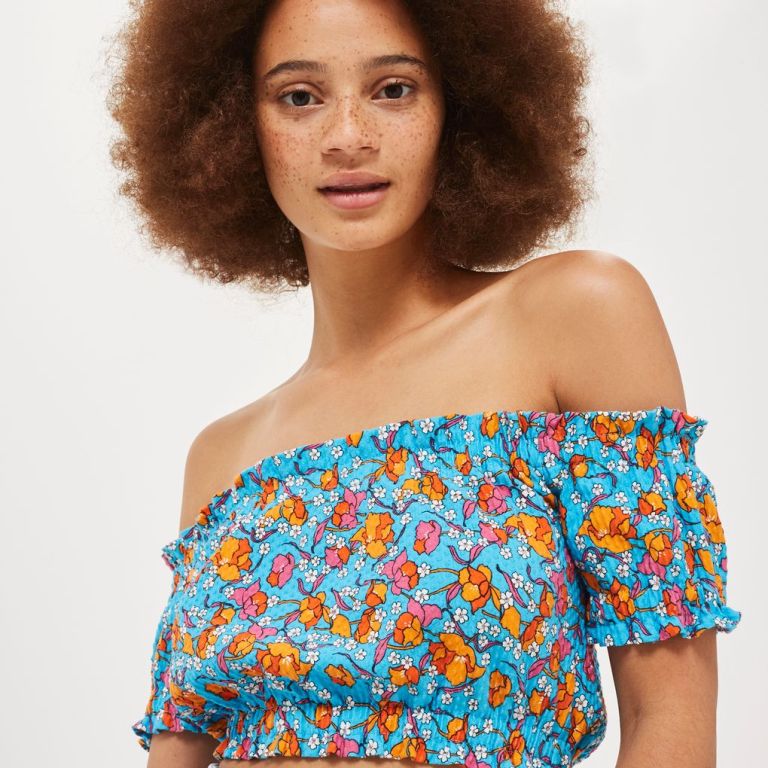Bomb Product of The Day: Topshop’s Floral Print Gypsy Shirred Crop Top