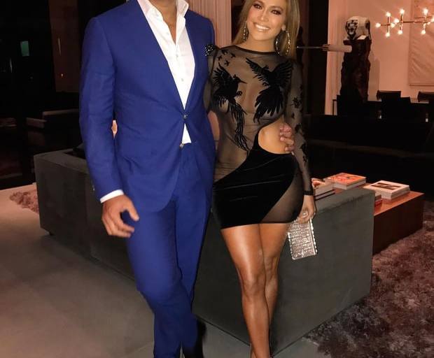 Hot! Or Hmm…: Jennifer Lopez’s Miami Birthday Celebration Bao Tranchi Black Panelled Cut Out Bird Appliqué Sheer Detail Mini Dress