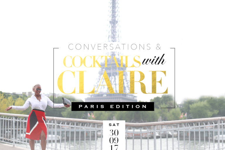 Conversations and Cocktails with Claire is Coming to Paris on Saturday, September 30th!