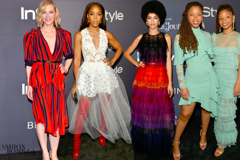 On The Scene: Third Annual InStyle Awards in LA with Zendaya in Schiaparelli, Cindy Crawford in Versace, Kelly Rowland in Georges Chakra and more!