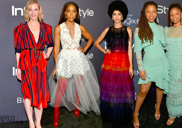 On The Scene: Third Annual InStyle Awards in LA with Zendaya in Schiaparelli, Cindy Crawford in Versace, Kelly Rowland in Georges Chakra and more!