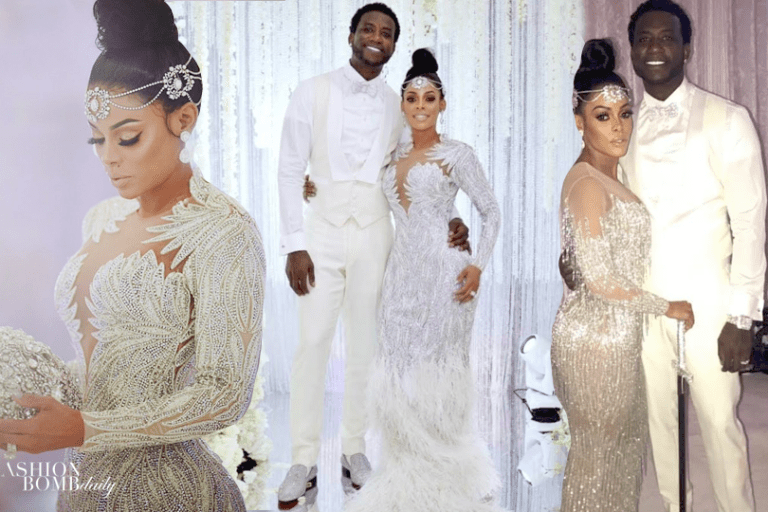 Congratulations to the Wopsters! Keyshia Kaoir and Gucci Mane Wed with Keyshia in $40,000 Custom Charbel Zoe Wedding Gown and $10,000 Youseff Al Jasmi Dress and the Gucci in Custom Hideoki Bespoke