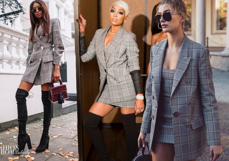 Fall 2017 Shopping: The Blazer Checked Dress + 5+ Times Celebs and Style Bloggers Rocked it Right
