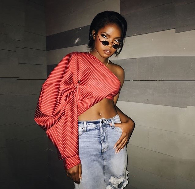 Bomb Product of The Day: Tlz L’Femme’s Pin-Stripe Cold Shoulder Top! As Worn by Ryan Destiny