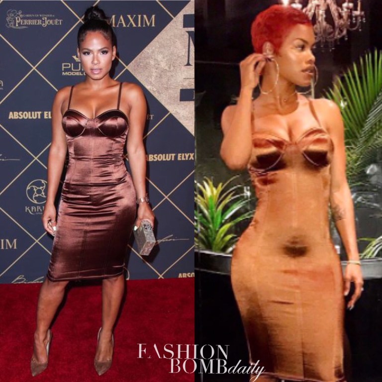 Who Wore it Better? Christina Milian vs. Teyana Taylor in Fashion Nova’s Stupid in Love Chocolate Satin Dress