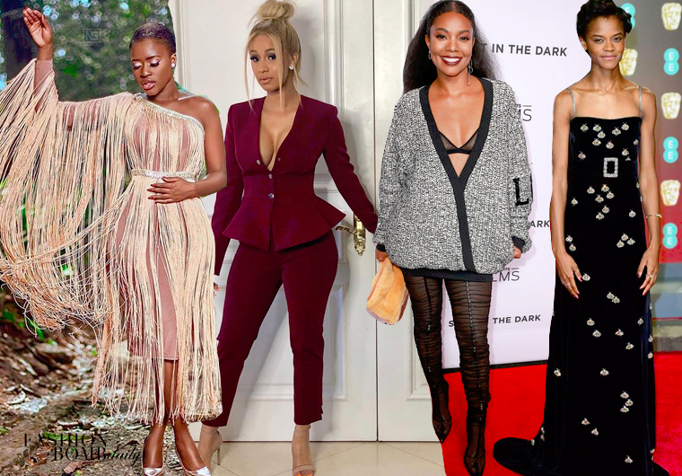 Look of the Week (The Top 5 Most Liked Looks on Instagram): Letitia Wright in Gucci, Idris Elba in Stella McCartney, Cardi B in Cushnie Et Ochs, And More!