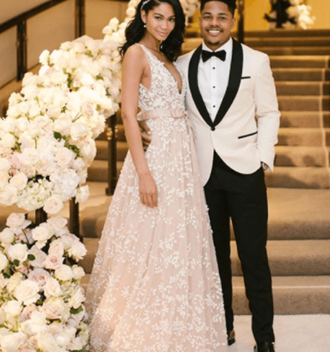 Fashion Bomb Wedding: Newlyweds Chanel Iman and Sterling Shepard Look Lovely at their Beverly Hills Ceremony