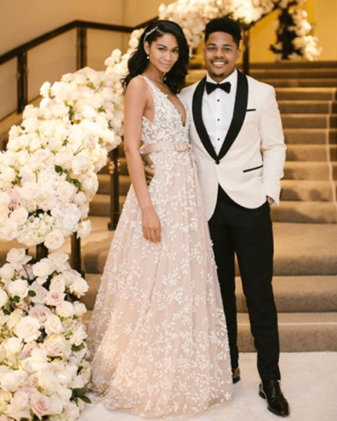 Fashion Bomb Wedding: Newlyweds Chanel Iman and Sterling Shepard Look Lovely at their Beverly Hills Ceremony
