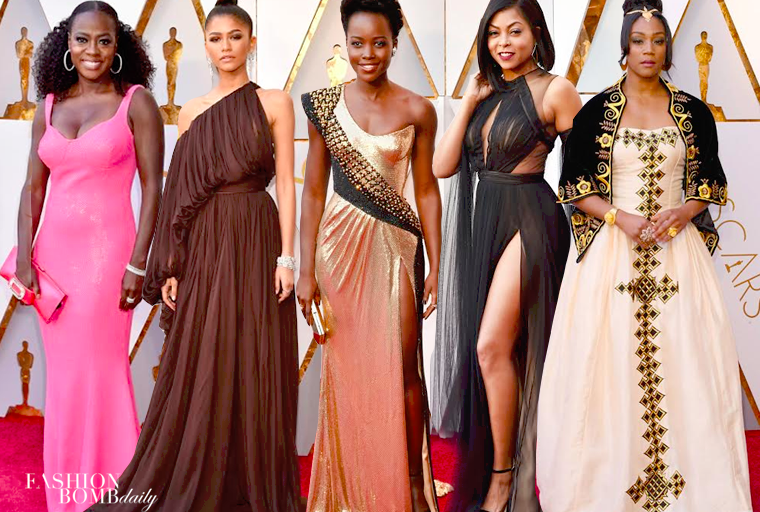The Hottest Looks From The Oscars Red Carpet with Zendaya in Giambattista Valli, Taraji P Henson in Vera Wang, Lupita Nyong’o in Atelier Versace, and More!