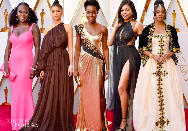 The Hottest Looks From The Oscars Red Carpet with Zendaya in Giambattista Valli, Taraji P Henson in Vera Wang, Lupita Nyong’o in Atelier Versace, and More!