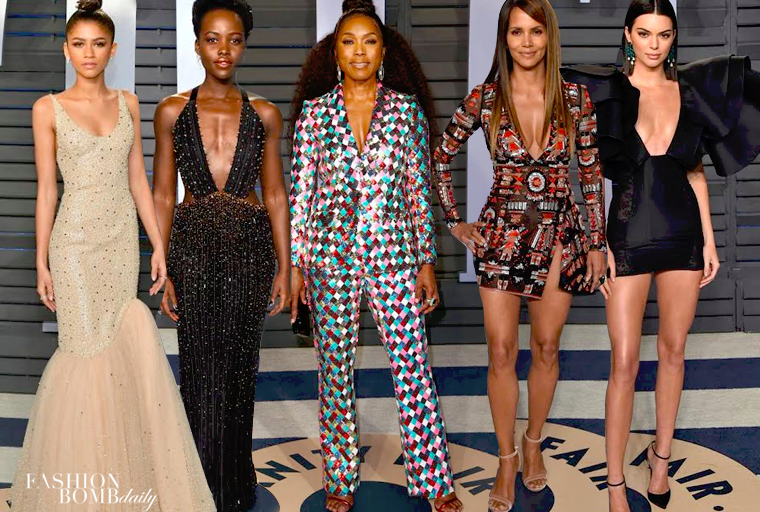 The Top 10 Vanity Fair Oscar After Party Looks with Kendell Jenner in Redemption, Angela Bassett in Teresa Helbig, Lupita Nyong’o in Armani Prive, and More!