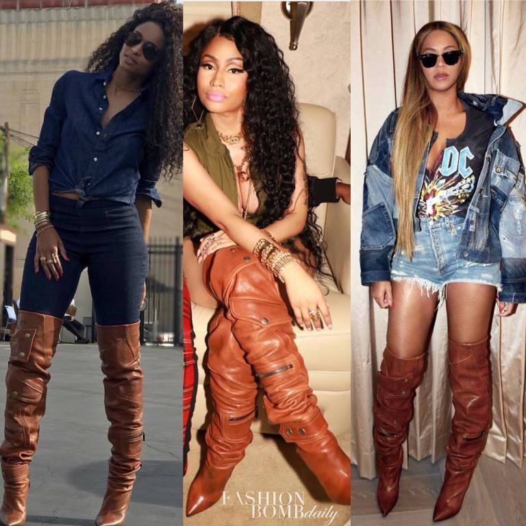 Who Wore It Better? Beyoncé vs. Nicki Minaj vs. Ciara in YSL Niki Zip Boots