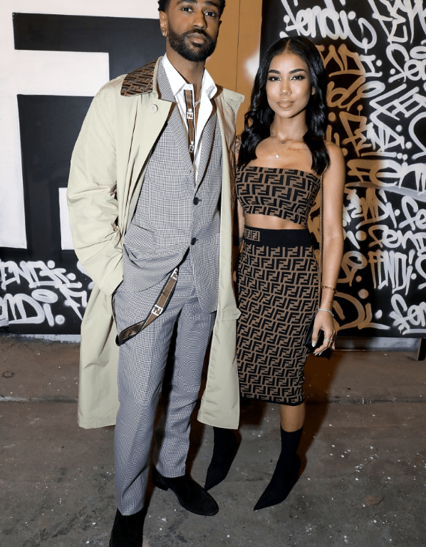 Big Sean and Jhene Aiko wear FENDI FF Logo to the FF Reloaded Event in London