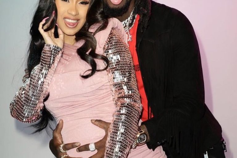 Fashion Bomb Couple: Cardi B Glows in a SS18 Tom Ford Dress Alongside Fiancé Offset in Chanel Frames