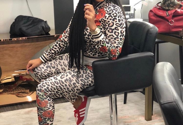 Get The Look:  Angela Simmons Poses in a Casual Fashion Nova Leopard Set