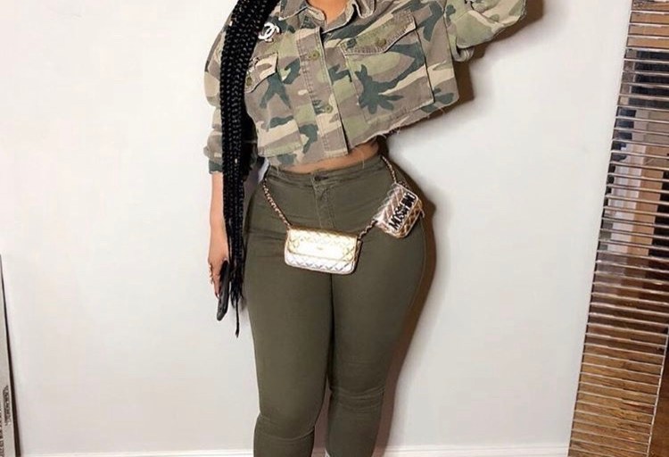 Get The Look: Tammy Rivera Poses in Olive Colored Fashion Nova Jeans