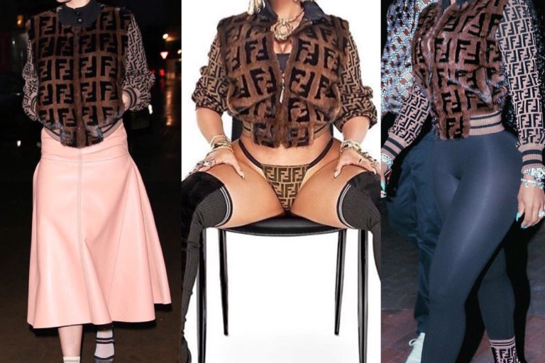 Who Wore It Better? Rita Ora, Nicki Minaj, and Keyshia Ka’Oir in Fendi SS18 Fur Bomber