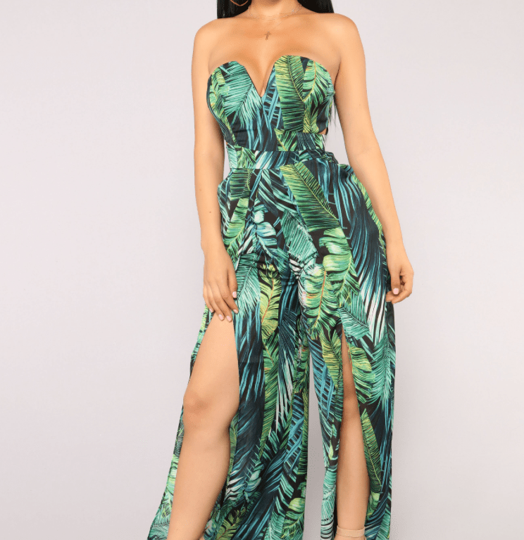 Bomb Product of The Day: Fashion Nova’s Fly Away With Me Tropical Jumpsuit
