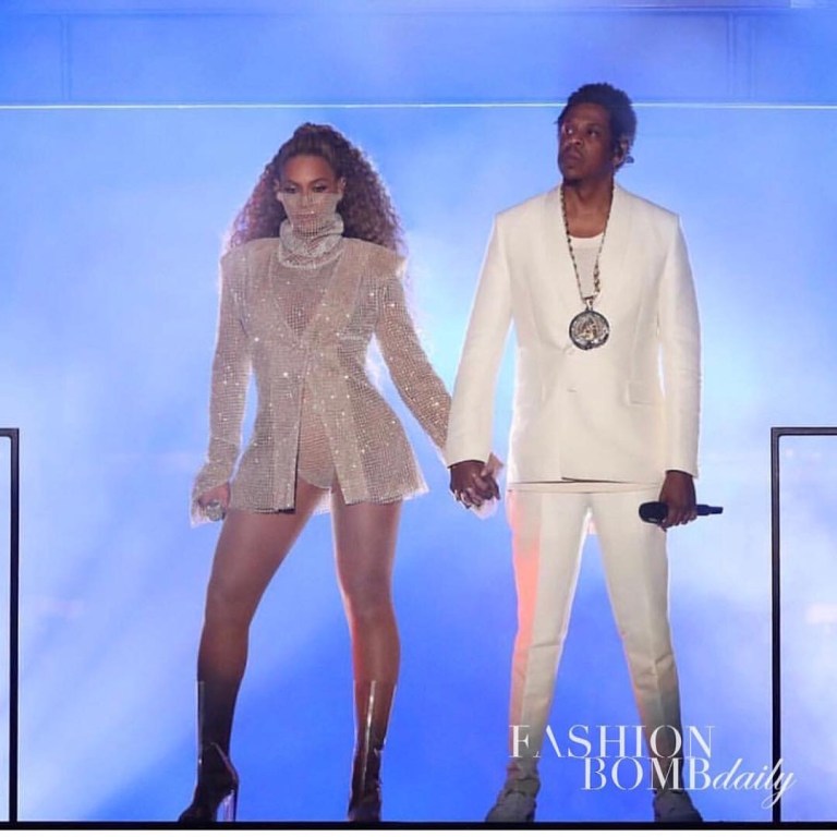 Beyonce Kicks off Her On The Run Tour Wearing Custom LaQuan Smith and Dapper Dan x Gucci + Shows Off Rumi and Sir Carter
