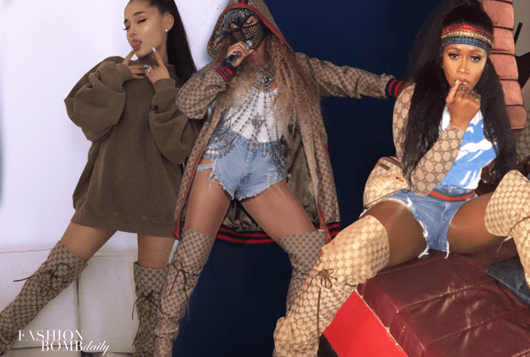 Celebs Love….: Gucci’s $1,790 Monogram Over the Knee Boots