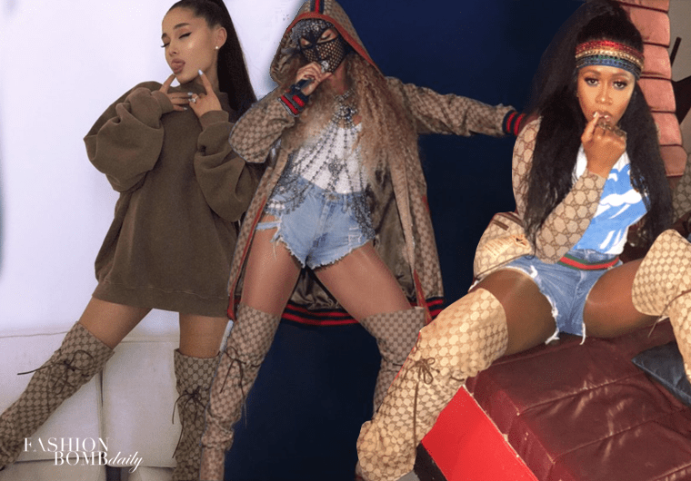 Celebs Love….: Gucci’s $1,790 Monogram Over the Knee Boots