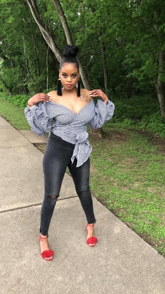 Bomb Product of The Day: I Am So Kate’s “Plaid Off The Shoulder Top”.