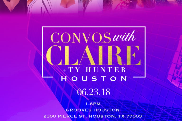 One Week Away: Conversations with Claire x Ty Hunter Houston Sponsored by Curls, Rayar Jeans, Seagram’s Escapes, and Martini & Rossi