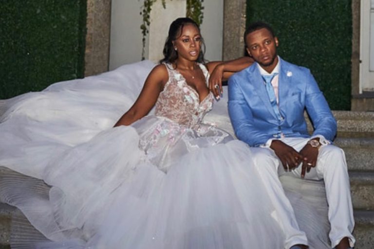 Remy Ma Renews Her Vows To Papoose Donning a Custom Lace Karen Sabag Gown