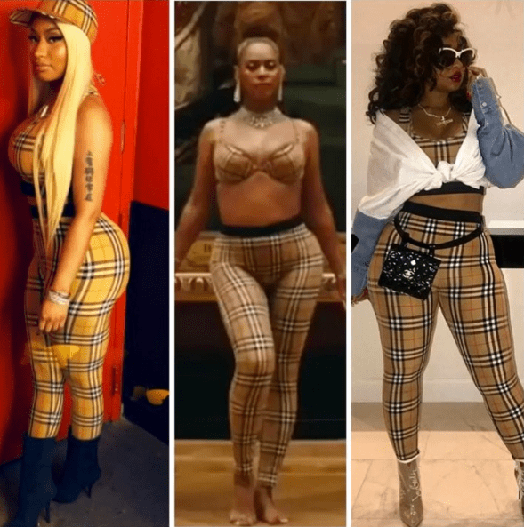 Celebrities Love:  Burberry Check Print Leggings As Worn by Tammy Rivera, Nicki Minaj, Beyonce, and Claire Sulmers
