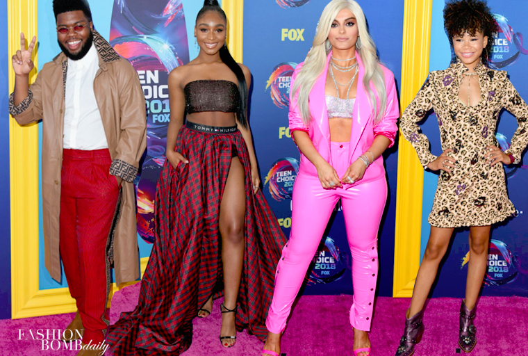 The Hottest Looks From The 2018 Teen Choice Awards: Normani in Tommy Hilfiger, Nick Cannon in Gucci, Storm Reid in Coach, and More!