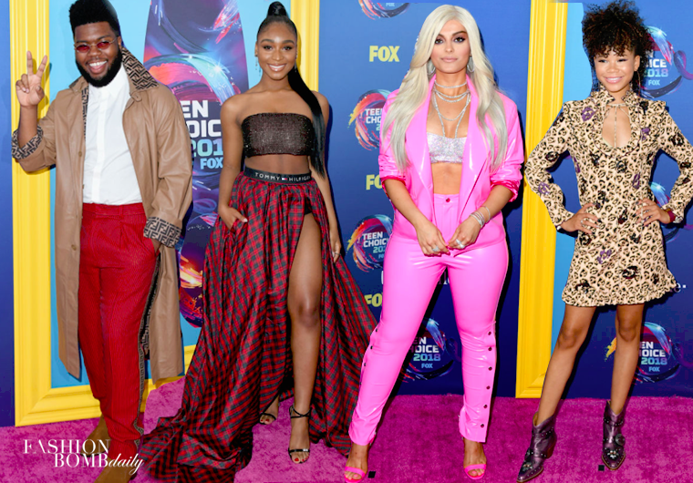 The Hottest Looks From The 2018 Teen Choice Awards: Normani in Tommy Hilfiger, Nick Cannon in Gucci, Storm Reid in Coach, and More!