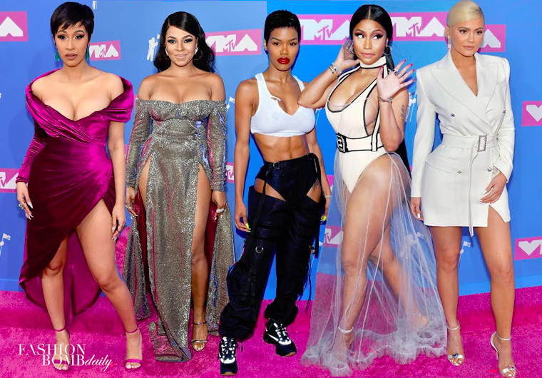 All the Fashion From the 2018 MTV VMA Awards: Cardi B in Nicolas Jebran, Nicki Minaj in Off White, Jlo in Versace, and More!