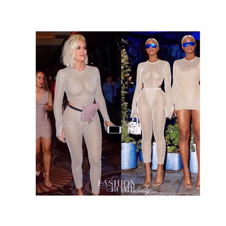 Who Wore it Better? Khloe Kardashian vs. The Clermont Twins in Laquan Smith’s Spring 2018 Mesh Look