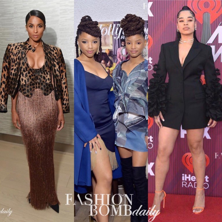 Top 6 Looks Of The Day 03/14/2019: Chloe and Halle in Zimmermann and Chalayan, Ciara in Tom Ford, Ella Mai in Acler, and more!
