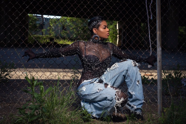 Fantasia Looks Fly in a Photo Shoot Rocking Claire Sulmers Jeans from BeautyLifeFun Shop!
