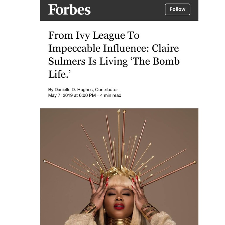 BeautyLifeFun’s Claire Sulmers in Forbes Magazine