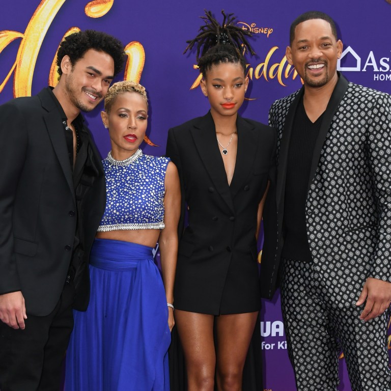 On The Scene: The Los Angeles Premiere of Aladdin Featuring Willow Smith in Balmain, Will Smith, and Jada Pinkett Smith