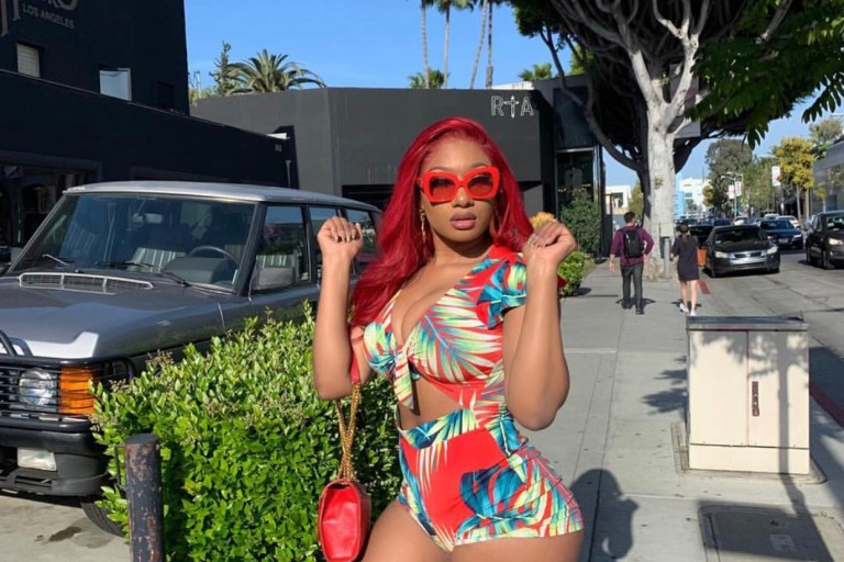 Megan Thee Stallion Shows Off Her Curves in This Tropical Fashion Nova Set